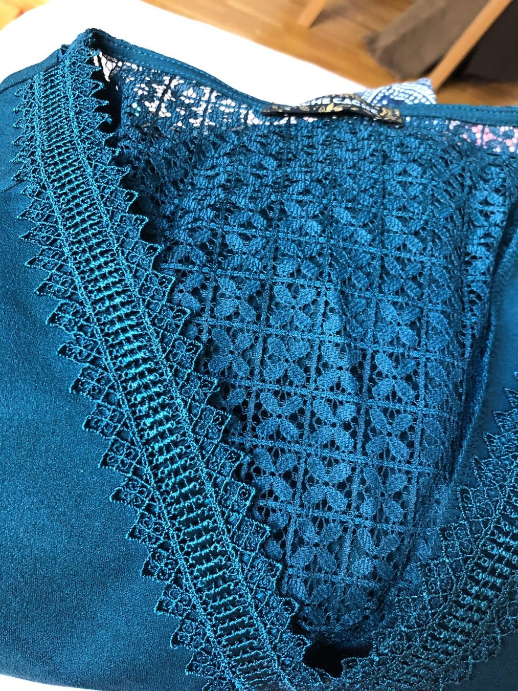 Vestiti: NEU! CACHE CACHE Spitzen kleid dunkelgrün 34 – Usato da Veyrier venduto da gnoom74 3