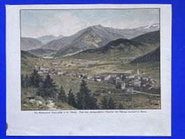 Winterkurort Davos Platz nach photogr. Aufnahme um 1895