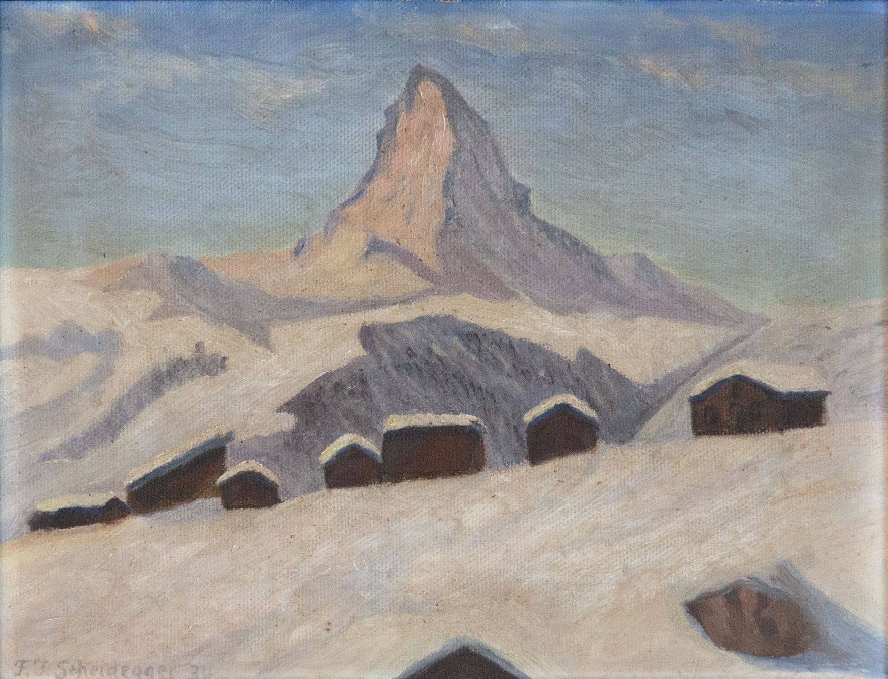 Dipinti: Scheidegger - Blick auf das Matterhorn (1934) – Usato da Basel venduto da bigmbh