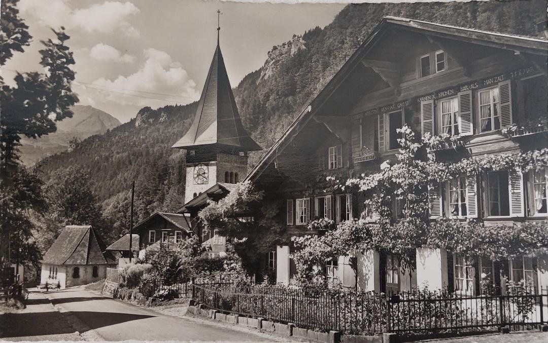Cartoline postali: MEIRINGEN  -  Kapellenstrasse – Usato da Delémont venduto da Domdom1