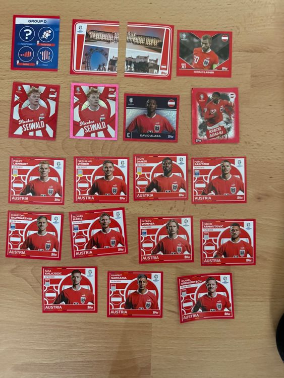 Sticker Topps Euro 2024 – Seiwald AUT PTW Green Parallel – Super Rare, Neuf