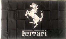 Fahne Ferrari Schwarz WeisS 296 SF90 F8 Roma 812 GTS Enzo