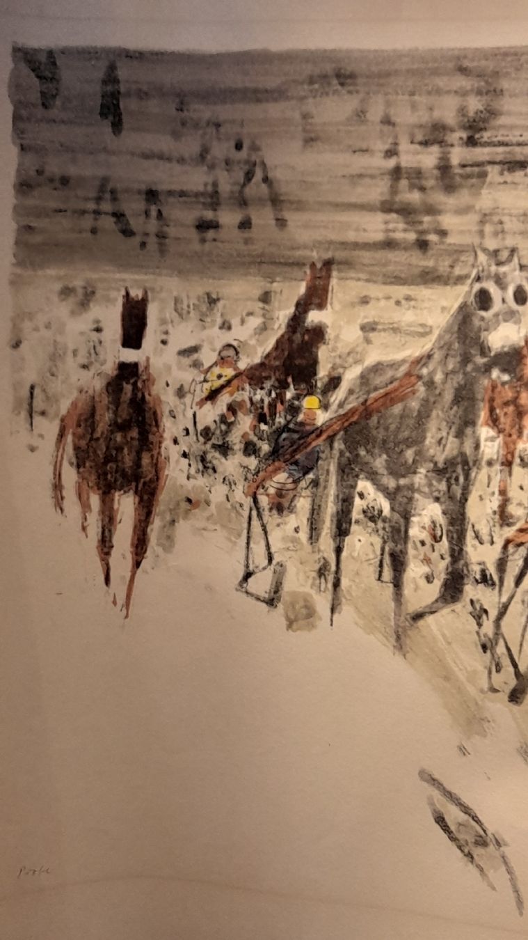 Grafica & Litografie: Lithographie originale signée, course de chevaux. – Usato da st.gallen venduto da The_Rag_Picker. 5