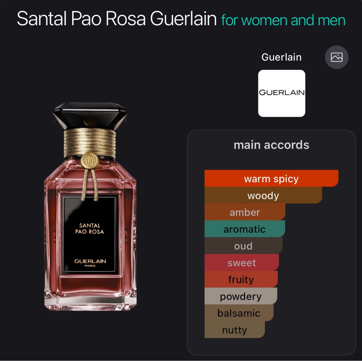 Guerlain Parfums & Eau de Toilette: SANTAL PAO ROSA – EAU DE PARFUM 2ml – Neuf avec emballage d'origine à Zürich par NYDDYN 1