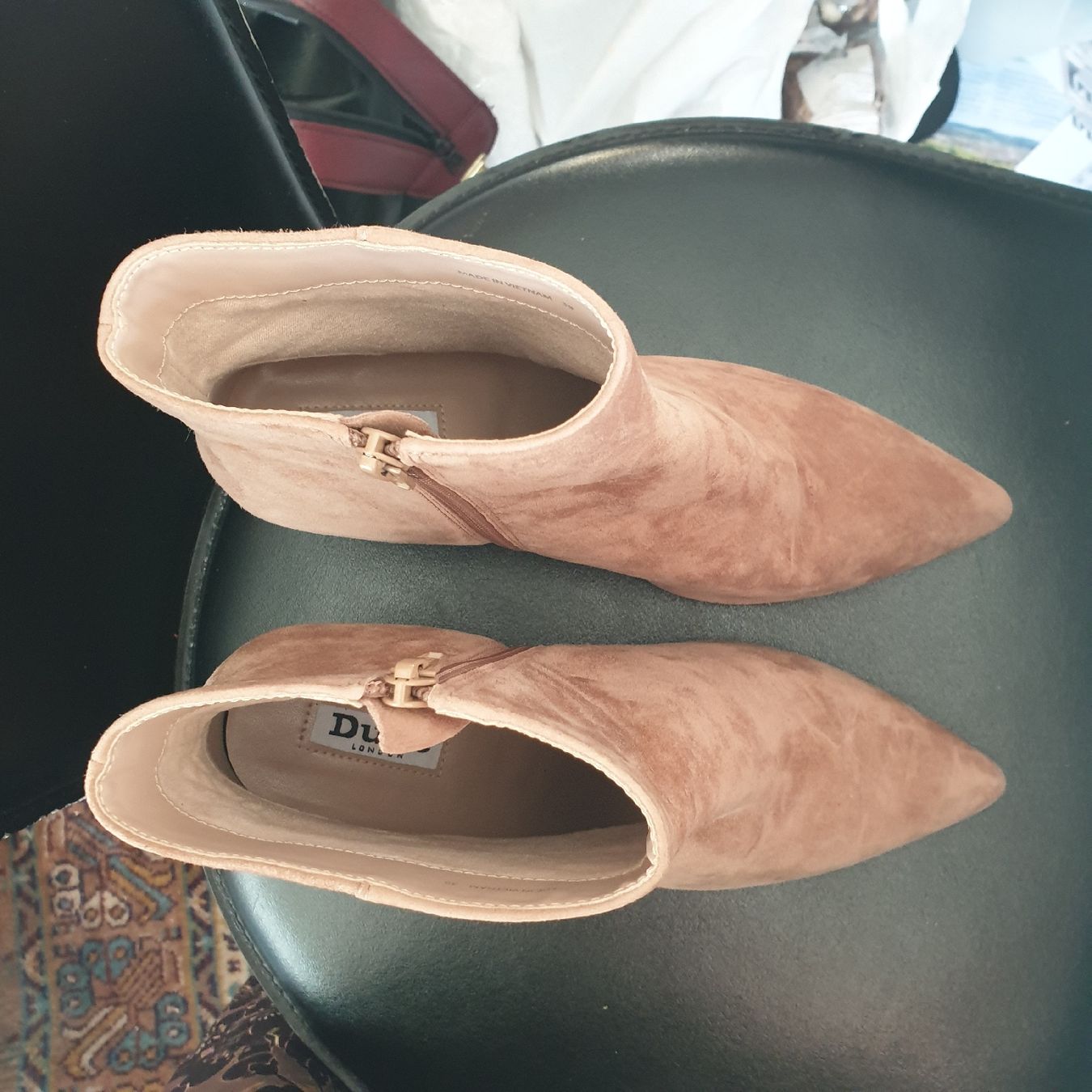 Dune London Scarpe da donna: DUNE neue Frühlings Echtwildlederstiefelette Gr. 39 – Nuovo (secondo la descrizione) da Frenkendorf venduto da Moon111 1
