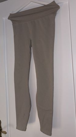 Trendige Leggings, Rippstrick, Khaki - perfekt für Herbst!
