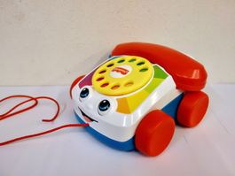 hübsches Nachzieh-Telefon Vintage 80er 90er FISHER PRICE NEU