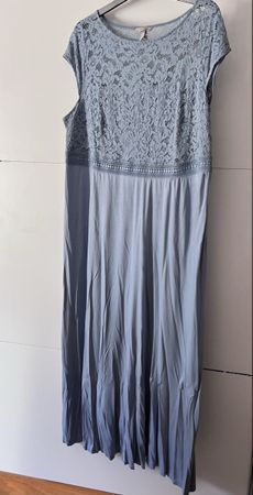 H&M Sommerkleid Spitze blau Gr. XXL/50