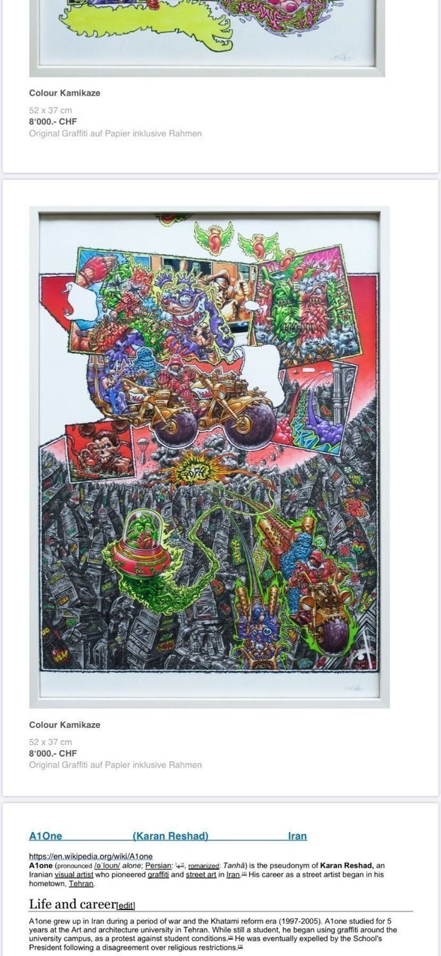 Posters & Illustrations: WON ABC Original Graffiti Paper&Rahmen – Neuf (Voir description) à Zürich par 1_marsmensch 3