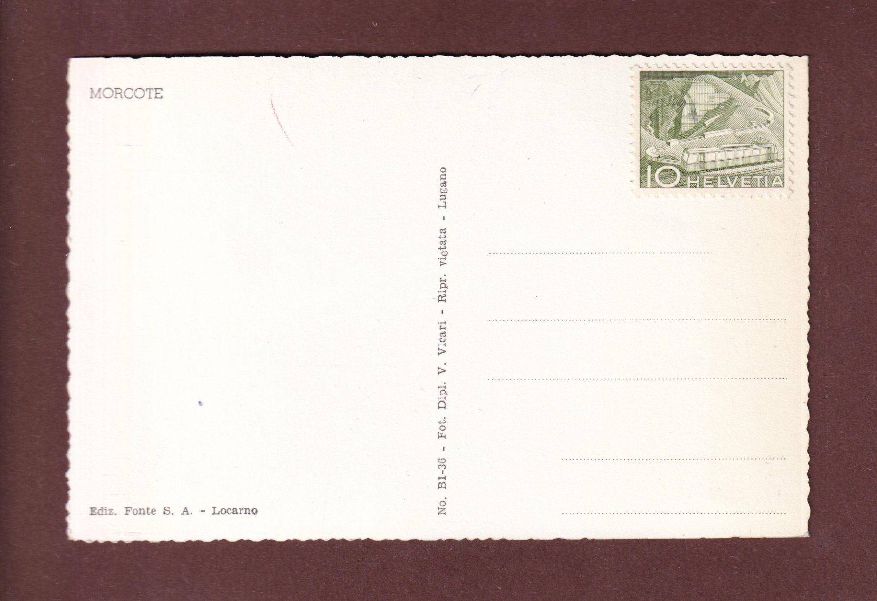 Cartoline postali: MORCOTE - Chiesa – Usato da Pully venduto da nicecards-shop 1