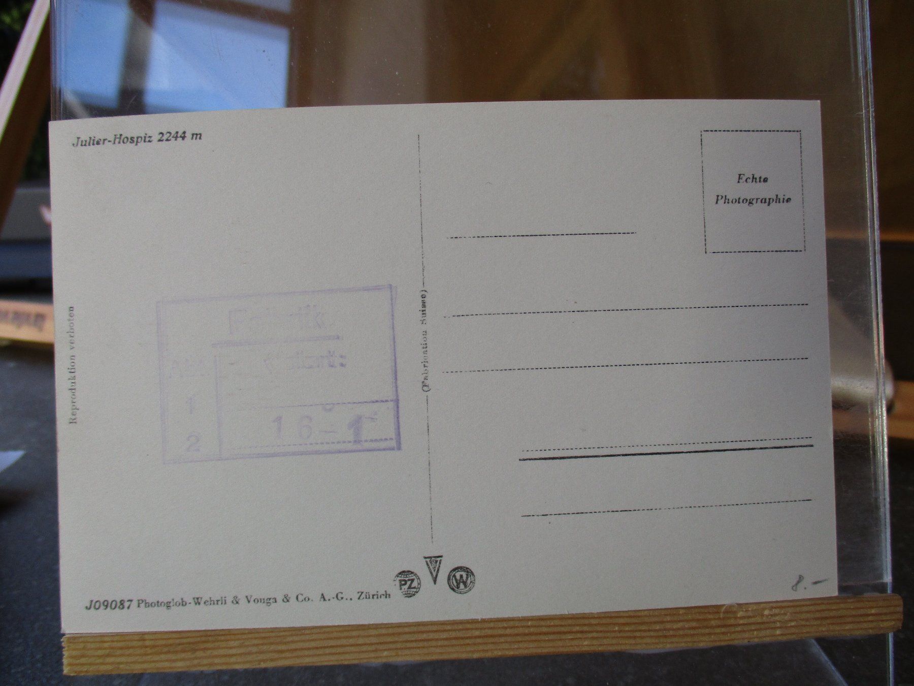 Cartoline postali: Julier Hospiz Postkarte     1 – Usato da Felsberg venduto da sanwill 1