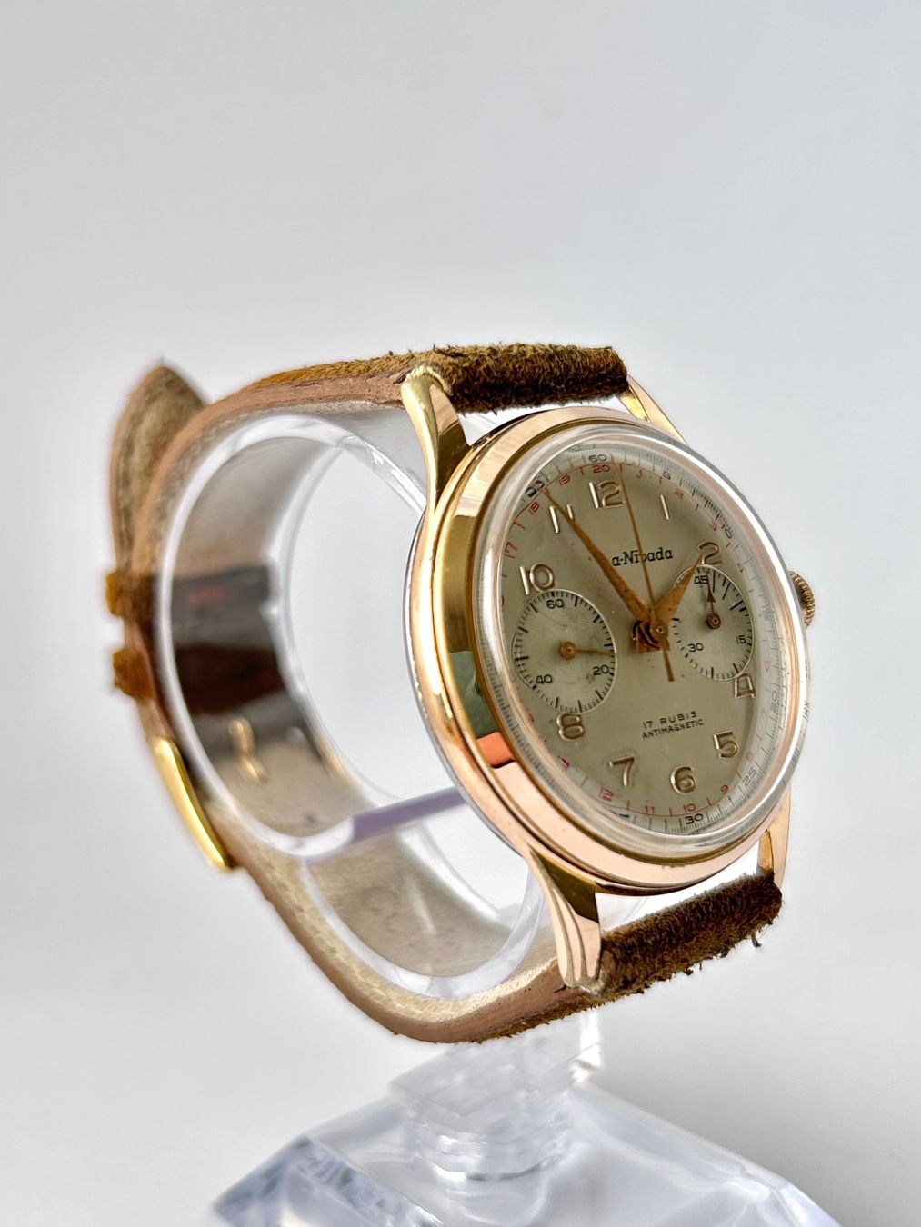 Nivada Orologi: Vintage Stima-Nivada Oversized Chronograph 38mm Landeron 149 – Usato da Vevey venduto da Vintage_Analog_Goods 4