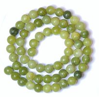 1 Strang echte grüne Taiwan Jade Perlen 6 mm
