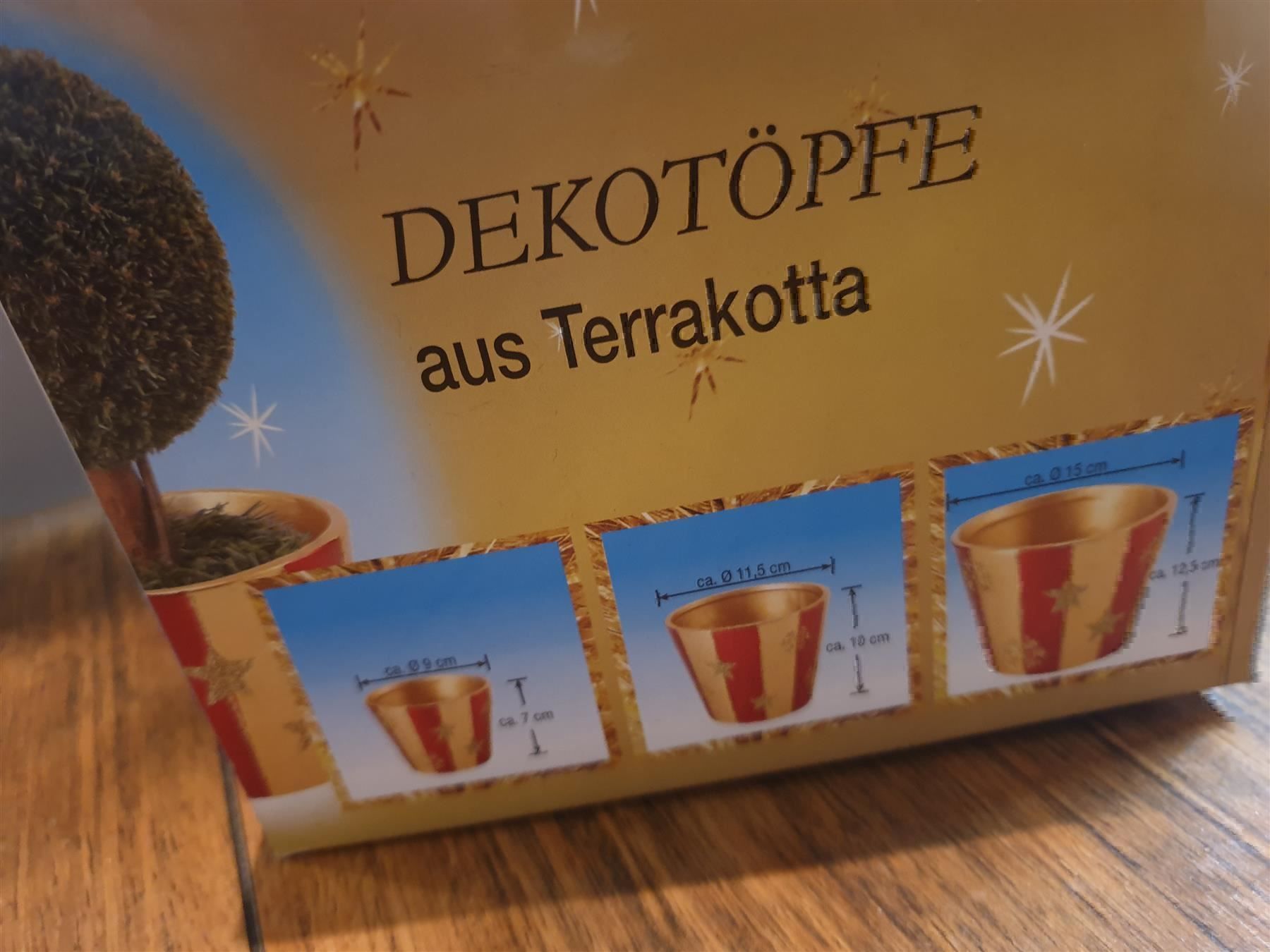 Pots de fleurs: 3x Übertöpfe Advent / Weihnachten – Neuf avec emballage d'origine à Buchrain par regenblume3