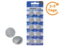 Knopfzellen 10er-Pack, CR2025 LogiLink