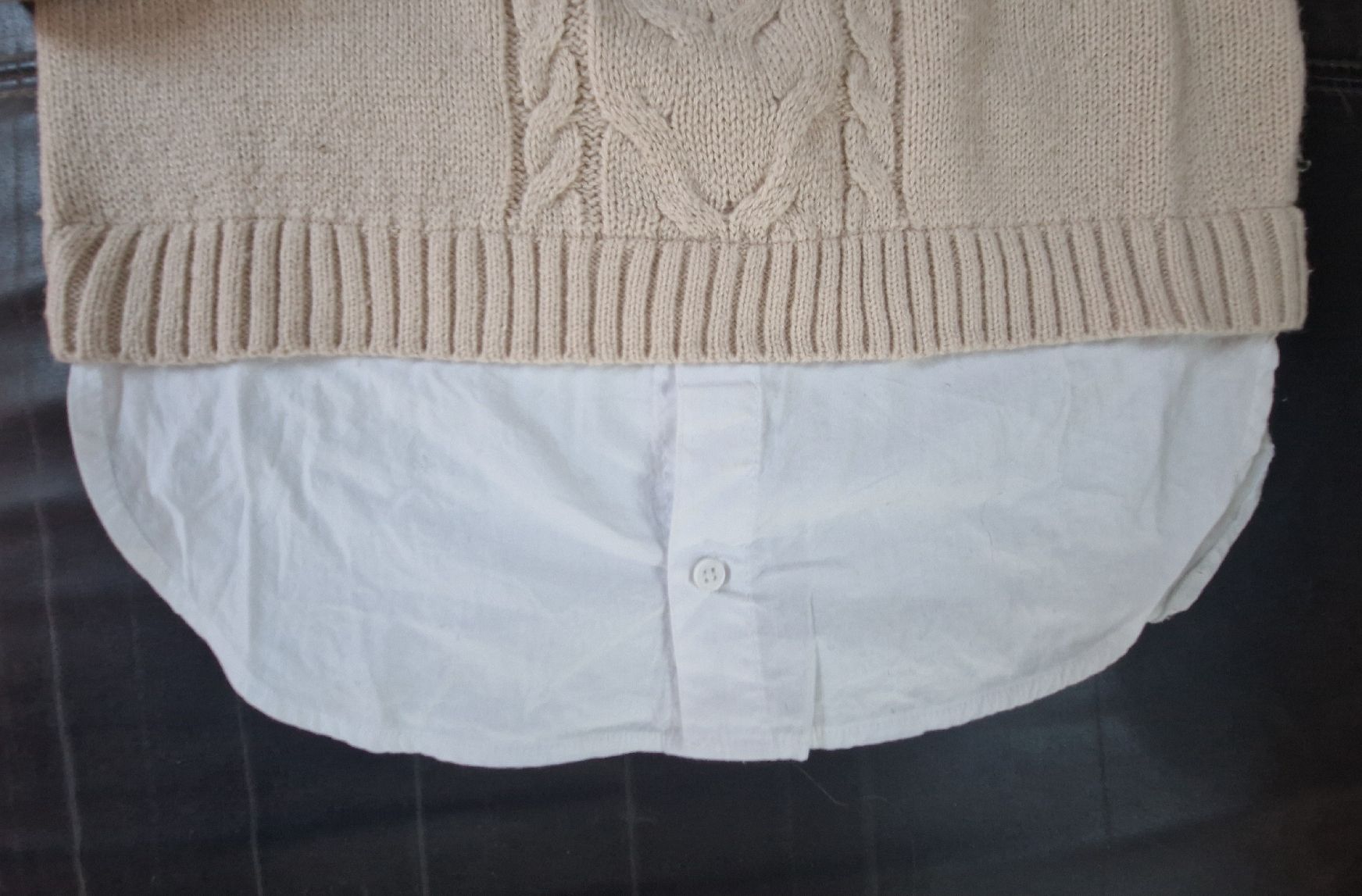 Pulls et sweat-shirts: Lefties 2-in-1 Beiger Pullover mit Blusenkragen, Gr. 140 – D'occasion à Muri b. Bern par rol_xtf8 2