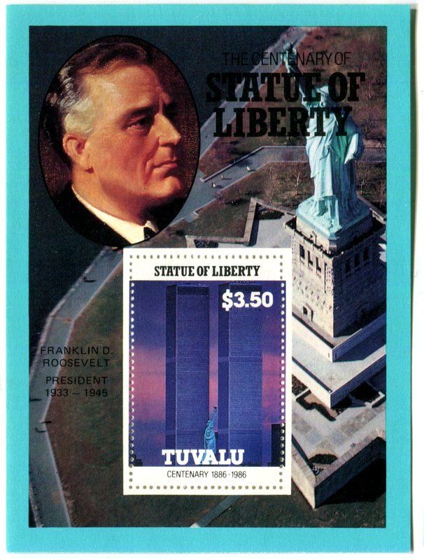 Alle Briefmarken: Block "Franklin D. Roosevelt". Tuvalu – Neu und originalverpackt aus Basel von Butsch5