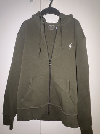 Polo Ralph Lauren kaki , jaquette à capuche zippée - taille