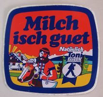 Toni Molkerei Milch Vintage Sticker Abziehbild orange