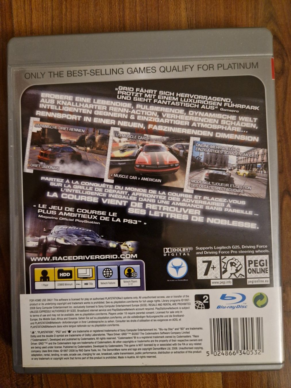 Giochi: Racedriver Grid, Platinum, PS3, Rennspiel – Usato da Thayngen venduto da Lan222 1