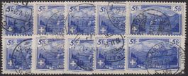 130, 10 Marken mit sauberen Stempel