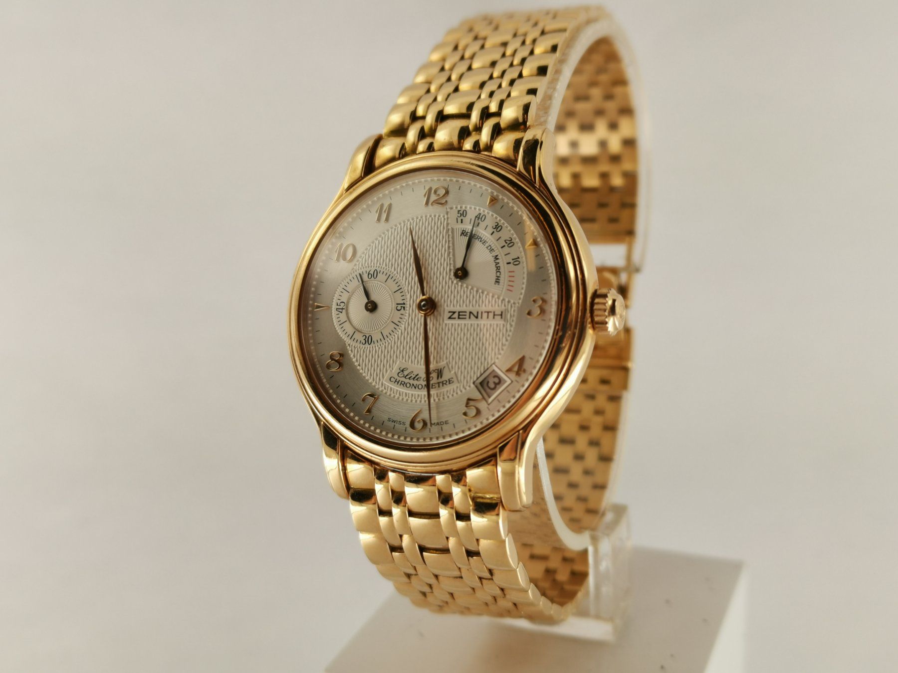 Zenith Orologi: Zenith Elite Chronometer 18K Roségold – Usato da Zürich venduto da Stargold-Uhren 4