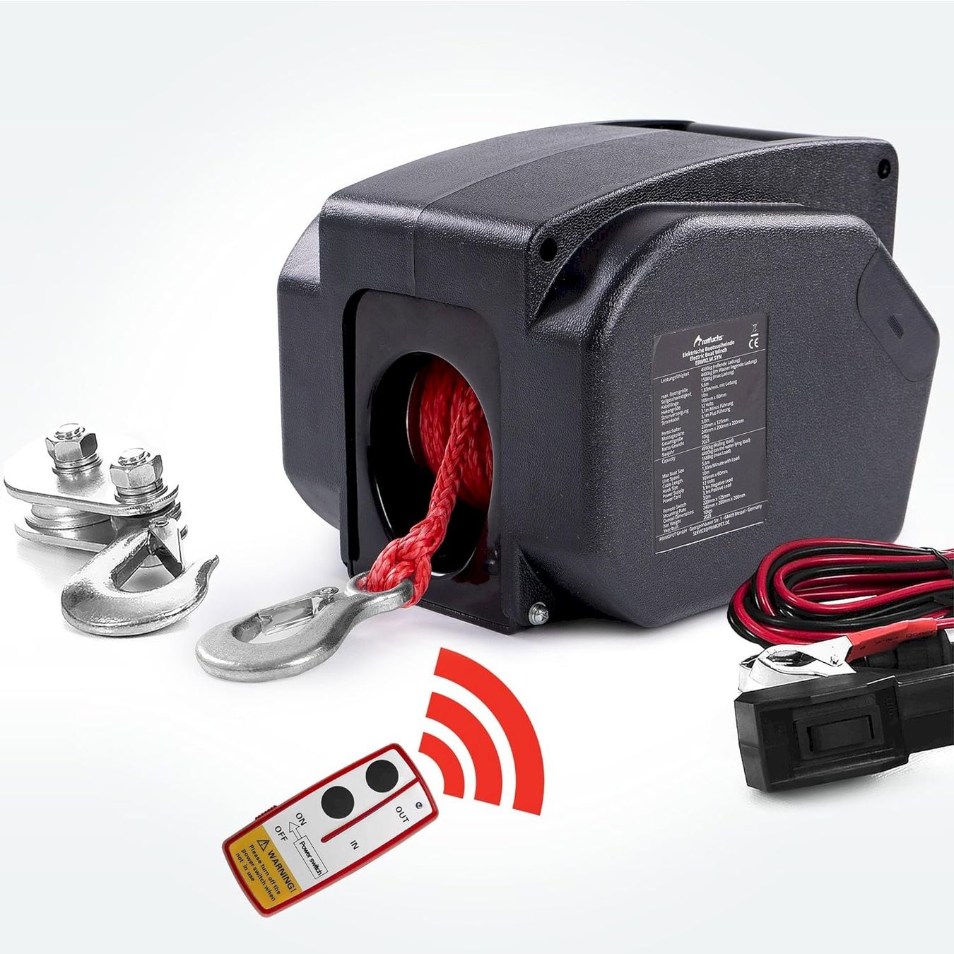 Argani forestali & Pinze posteriori : Elektrische Seilwinde 12V 4990Kg – Nuovo e nell'imballaggio originale da Bottighofen venduto da zaap