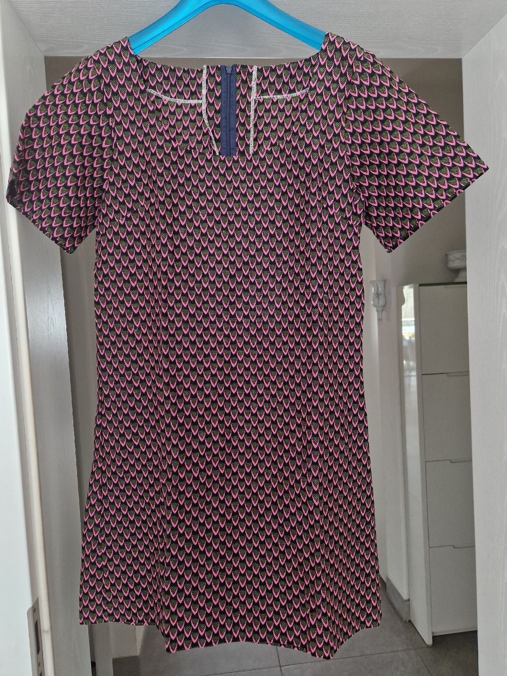 Kleider: Robe en wax, modèle unique,  taille M – Neu (gemäss Beschreibung) aus Sion von nat_xz7y