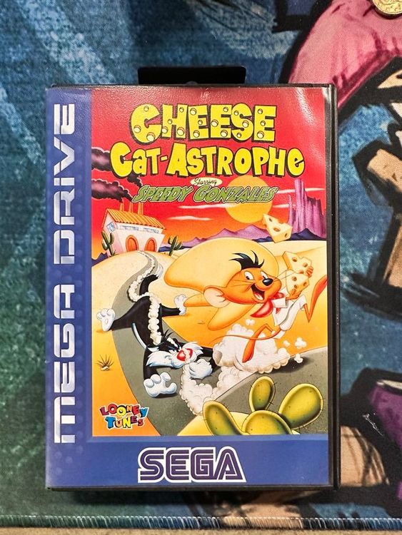 Jeu Rétro Cheese Cat-astrophe Sur Mega Drive – Version PAL Originale SEGA (1995)