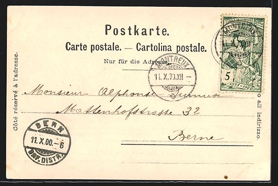 Cartoline postali: AK Vevey, Hotel des Trois-Couronnes – Usato da Berlin venduto da bartko-reher 1