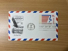 USA Airmail Portal Card Ersttag 1974