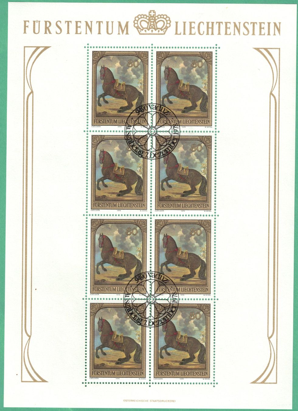 Alle Briefmarken: Klein-Bogenserie    Gemälde  1978     gestemp. Ersttag – Gebraucht aus Mellingen von Ginger 1