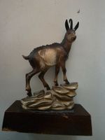 Figur Statue Gemse Steinbock Alpen Tier 12 cm 82 Gramm