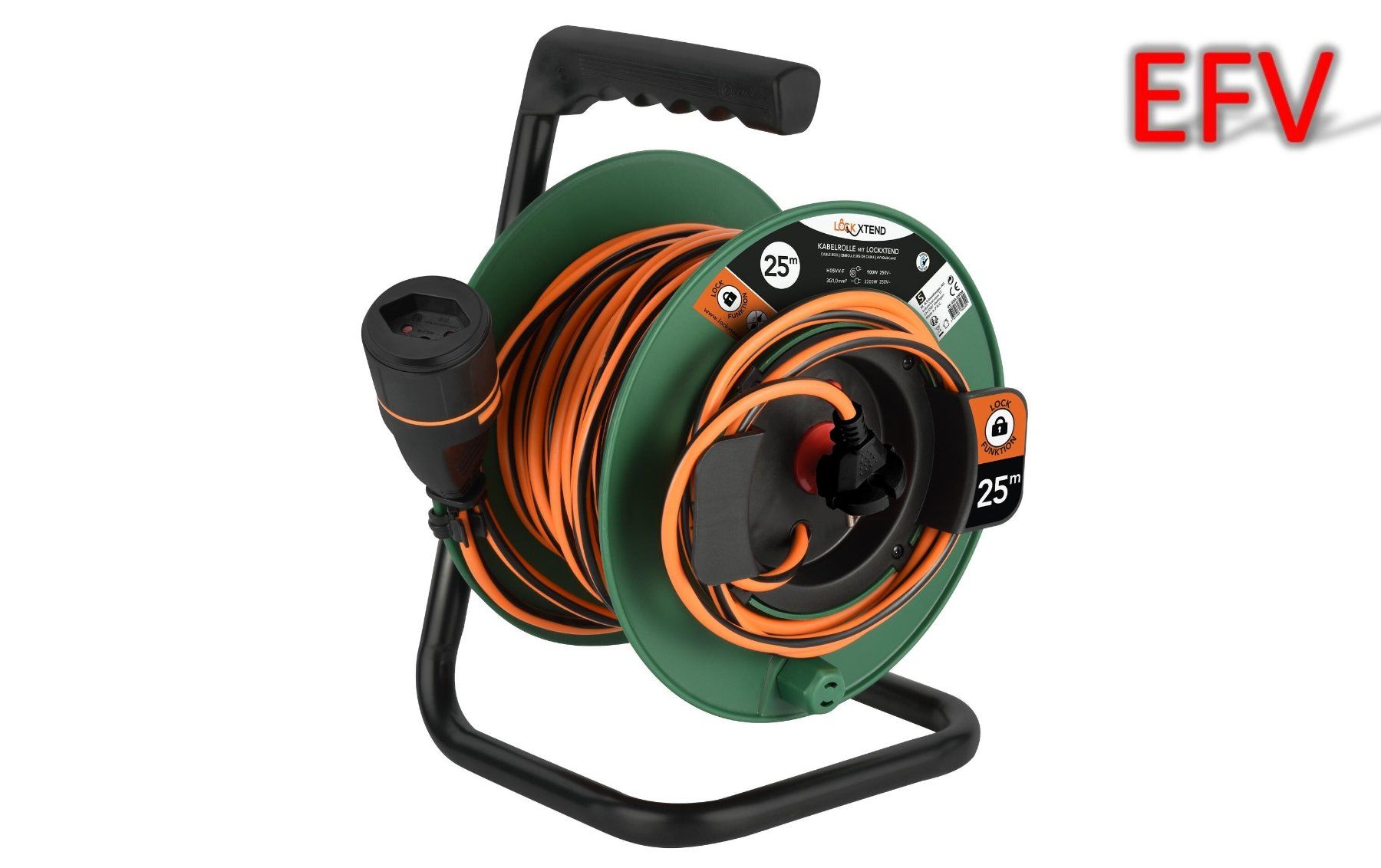 Kabel: 25m Garten Kabelrolle mit Lock - Kupplung T13  Lockxtend – Neu (gemäss Beschreibung) aus Sulz LU von Elektrofachverkauf