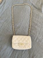 Borsa a tracolla trapuntata bianco avorio,