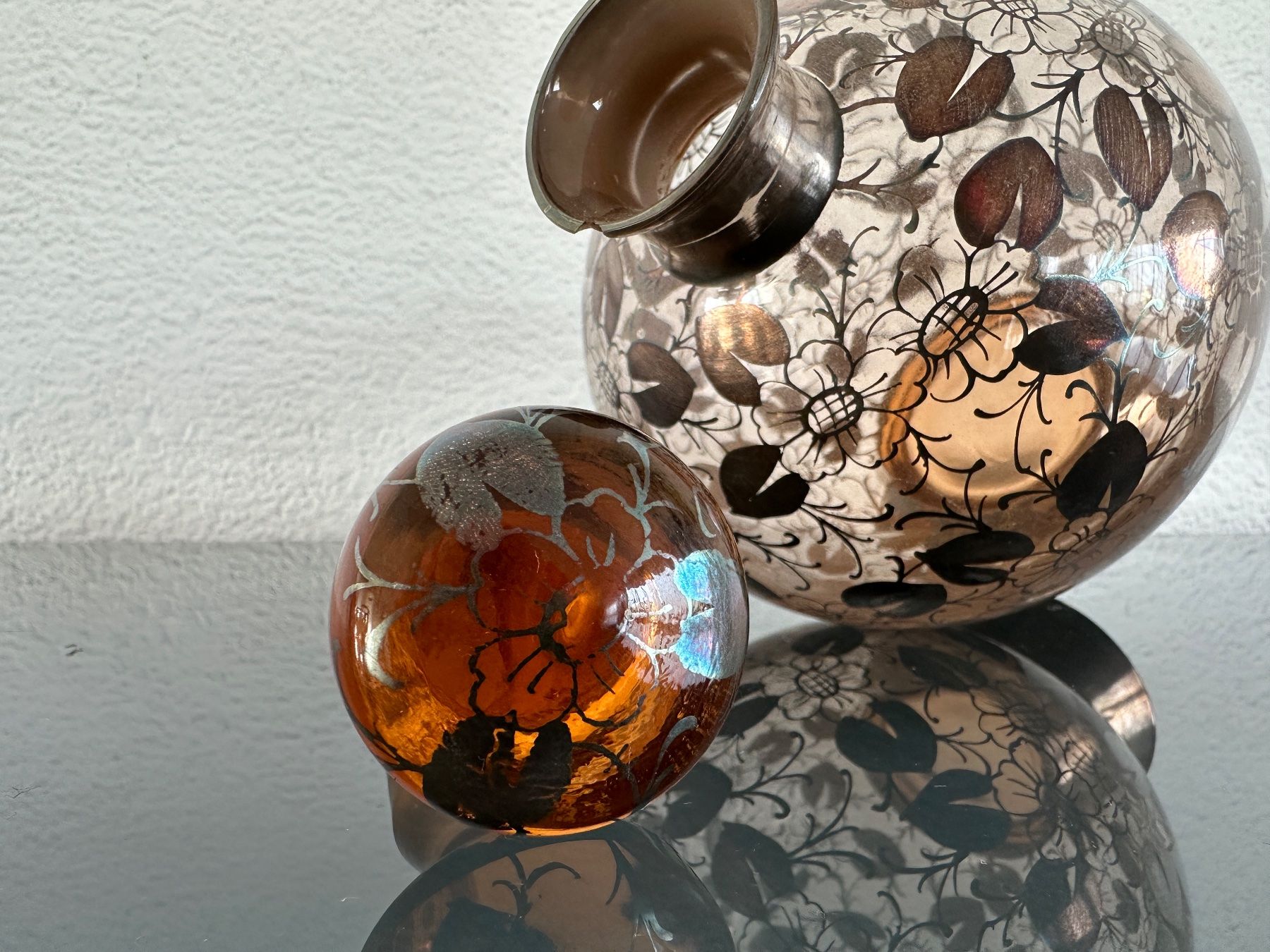 Caraffe: Jugendstil Karaffe mit drei Kelchen – Usato da Zürich venduto da frauflufelberg 4