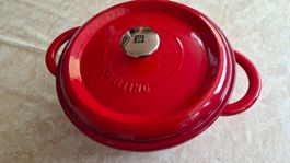 Gusseisentopf Zwilling 24cm rot in guten Zustand