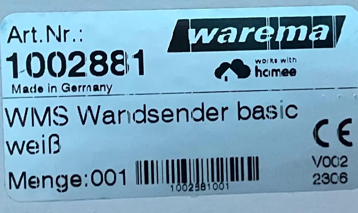 Markisen: X Warema WMS Wandsender Basic weiss - OVP NEU Storen – Neu und originalverpackt aus Zürich von Shalashaska 2