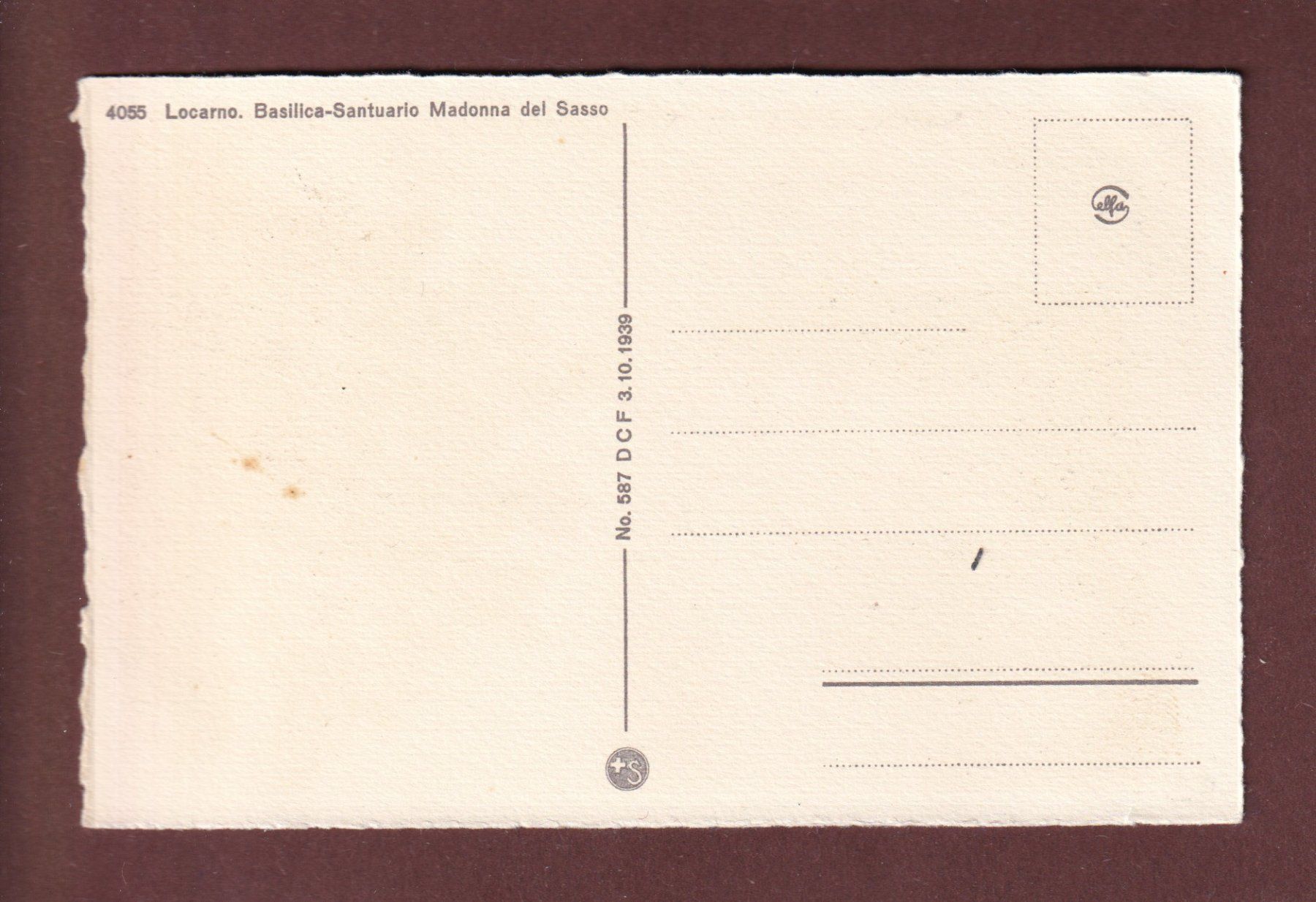Cartoline postali: LOCARNO - Madonna del Sasso – Usato da Pully venduto da nicecards-shop 1