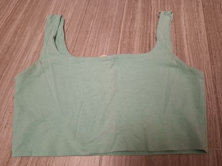 haut crop top turquoise taille S