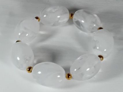 Bracelets: armband modeschmuck,,elastisch,,weiss – Neuf (Voir description) à Basel par bij_5hqd