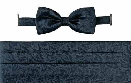 Set 3 Fazzoletti Da Taschino Uomo - Nero, Per Occasioni Formali, Completo Di Fascia E Fazzoletto