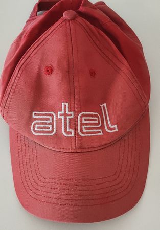 Sommer Cap von Atel in rot / Vintage
