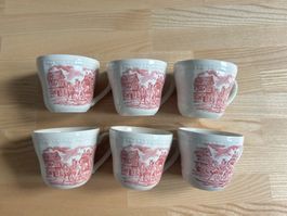 6 Kaffeetassen - Keramik - Made in England