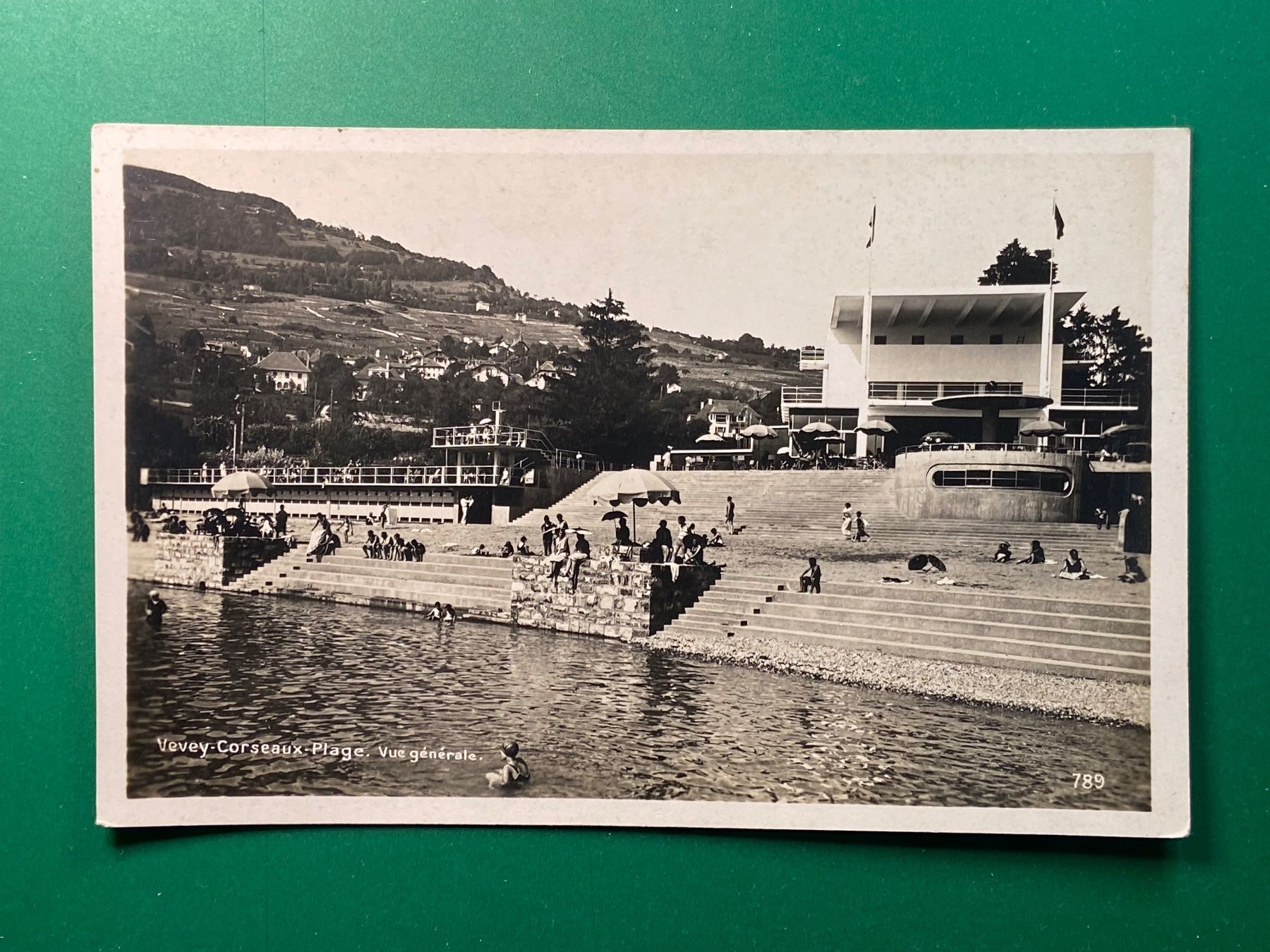 Ansichtskarten: Vevey - Corseaux-Plage – Gebraucht aus Steg VS von _vinci_