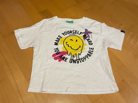 Benetton Shirt, Gr. M,  7-8 Jahre, Smileyworld, Sommerlich