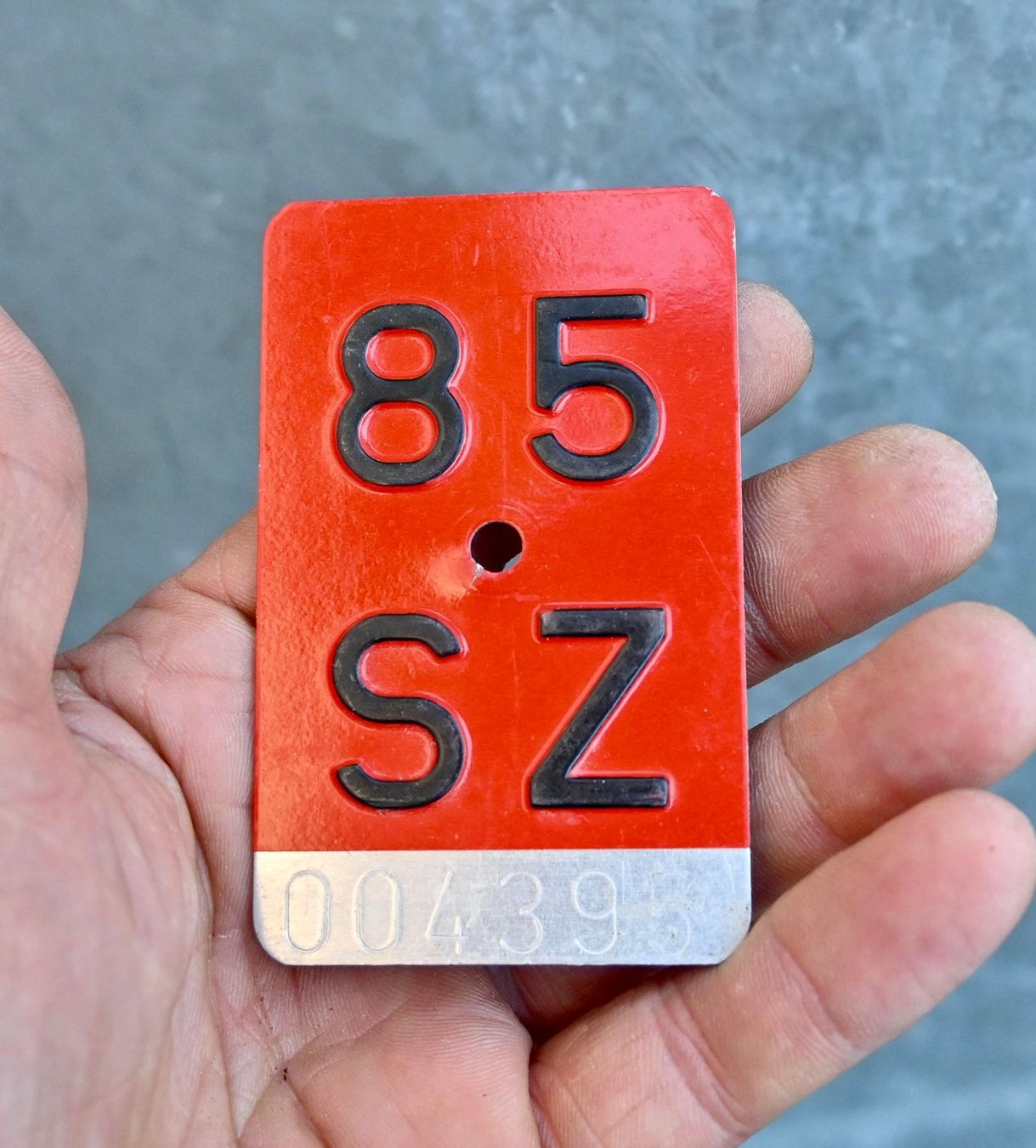 Schilder: Velonummer SZ von 1985 - Schwyz – Gebraucht aus Pfaffhausen von mono_rec 2