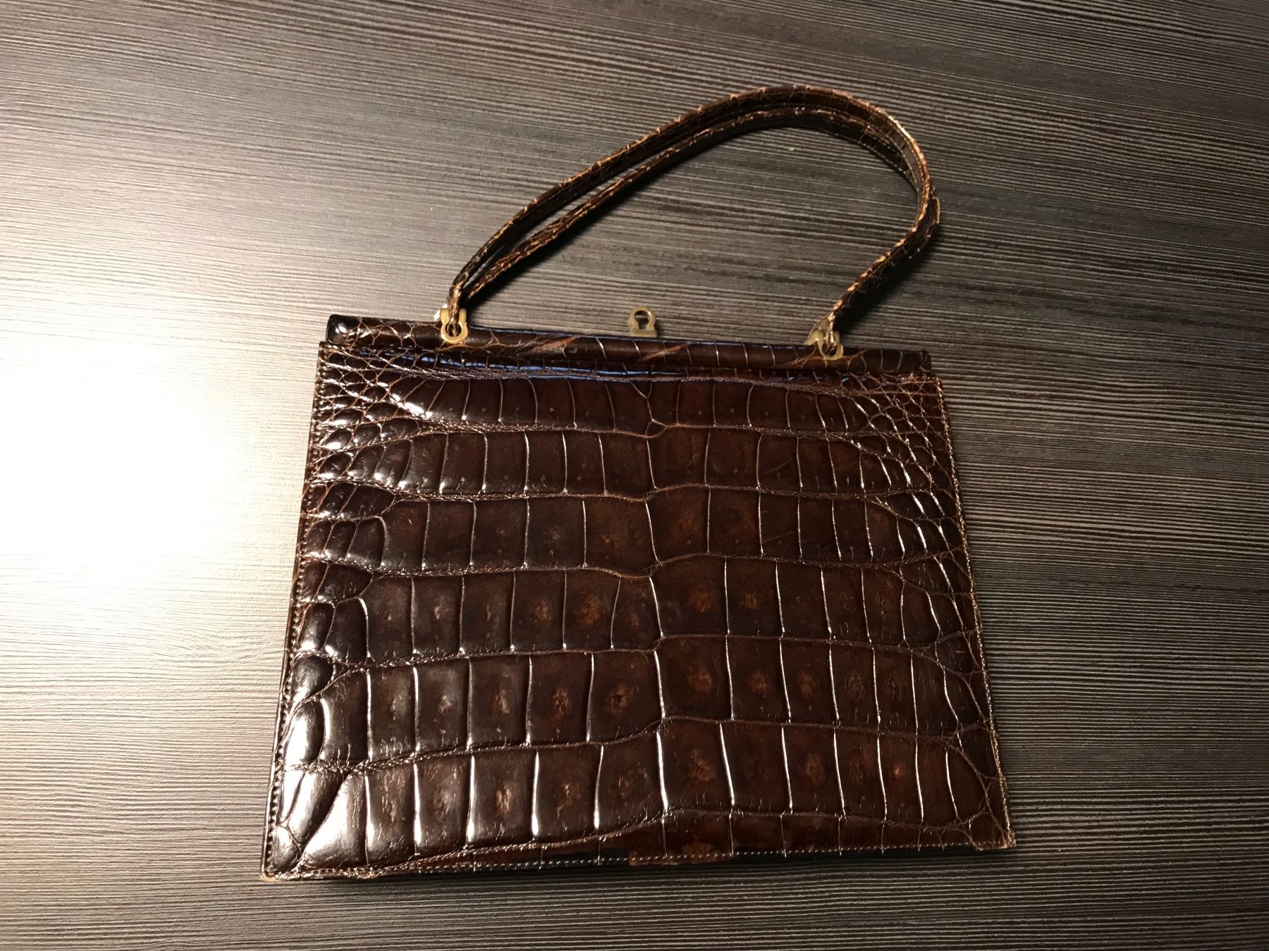 Borse da donna: VINTAGE KROKODIL- LEDER TASCHE – Usato da Basel venduto da shorthills_2013