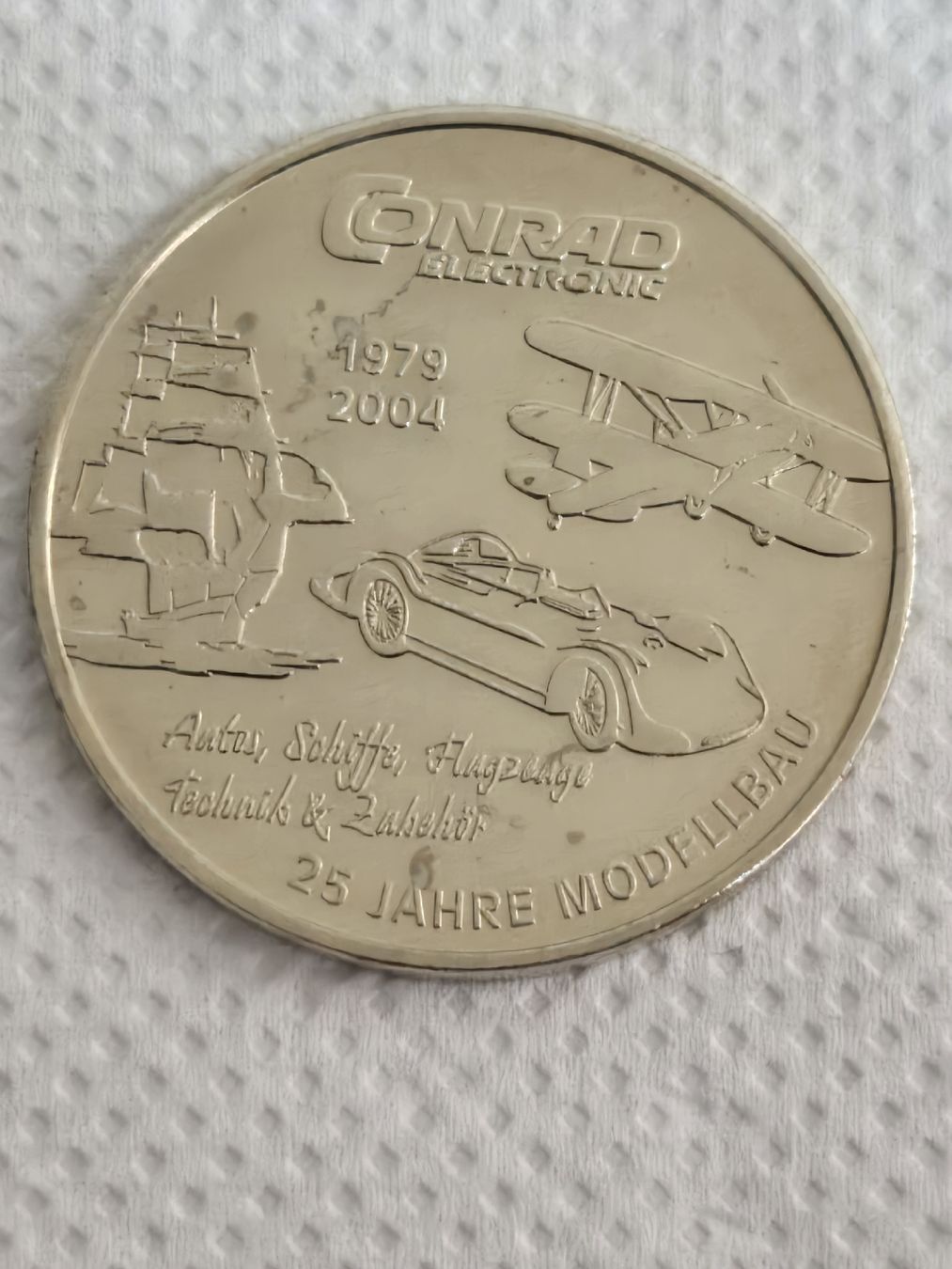 Toutes les monnaies: Médaillon Conrad Electronic 25 ans 1979-2004 modellbau  – D'occasion à La Chaux-de-Fonds par tuoro25