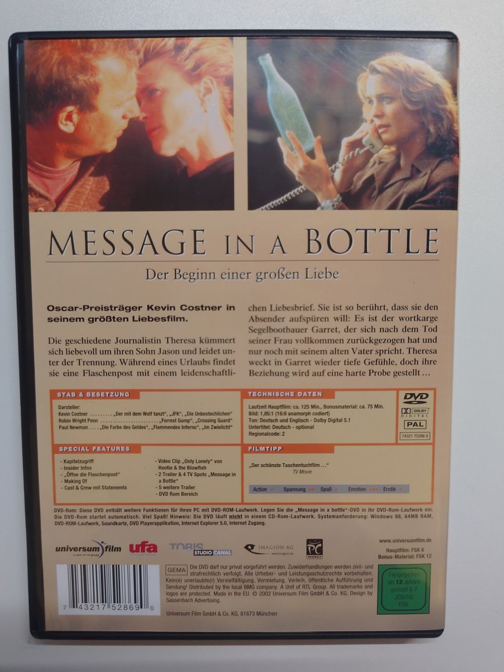Alle DVDs: Message in a bottle – Gebraucht aus Liestal von Kratzilla 2